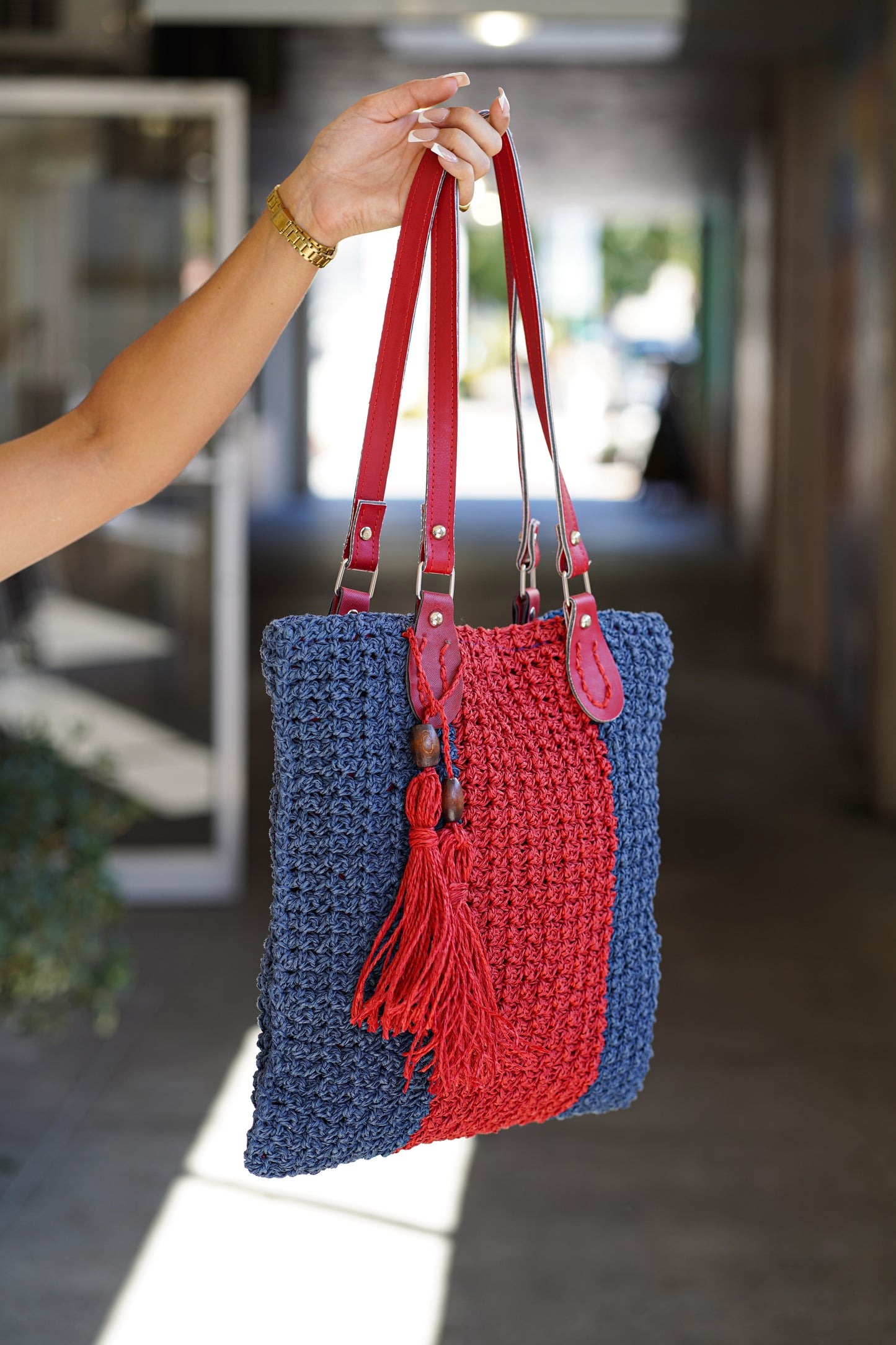 Hand Crochet Paper Robe Bag