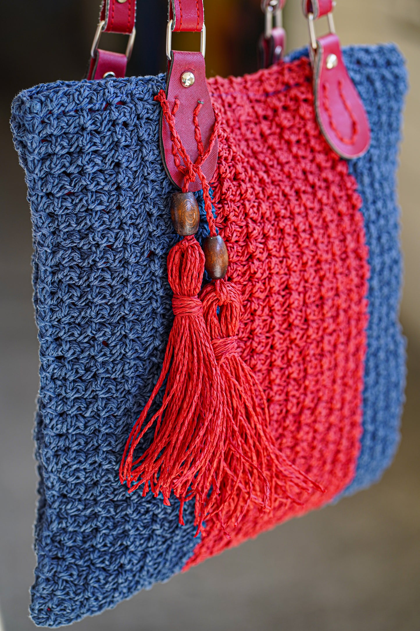 Hand Crochet Paper Robe Bag