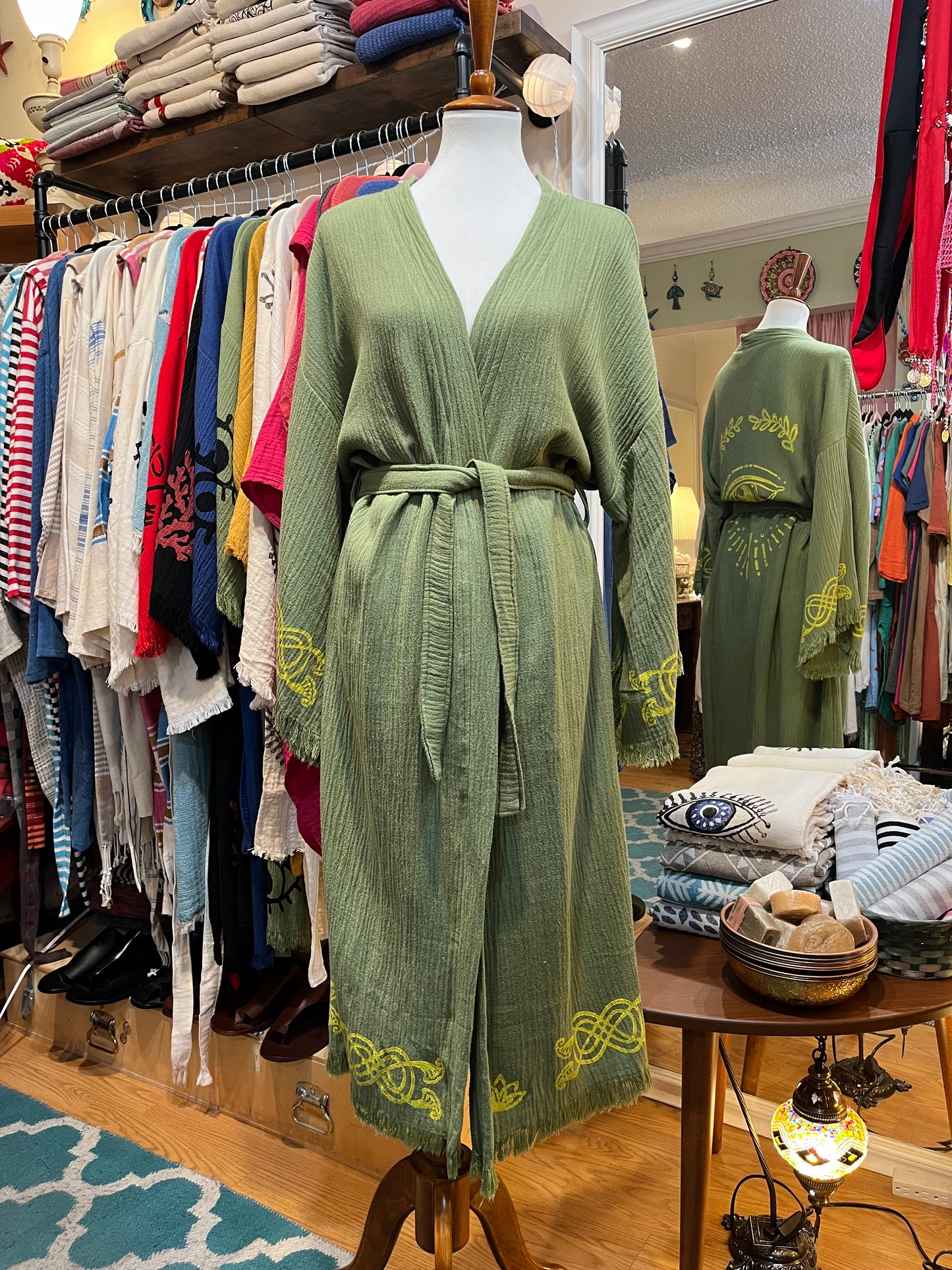 Kimono Green Big Eye - Robe