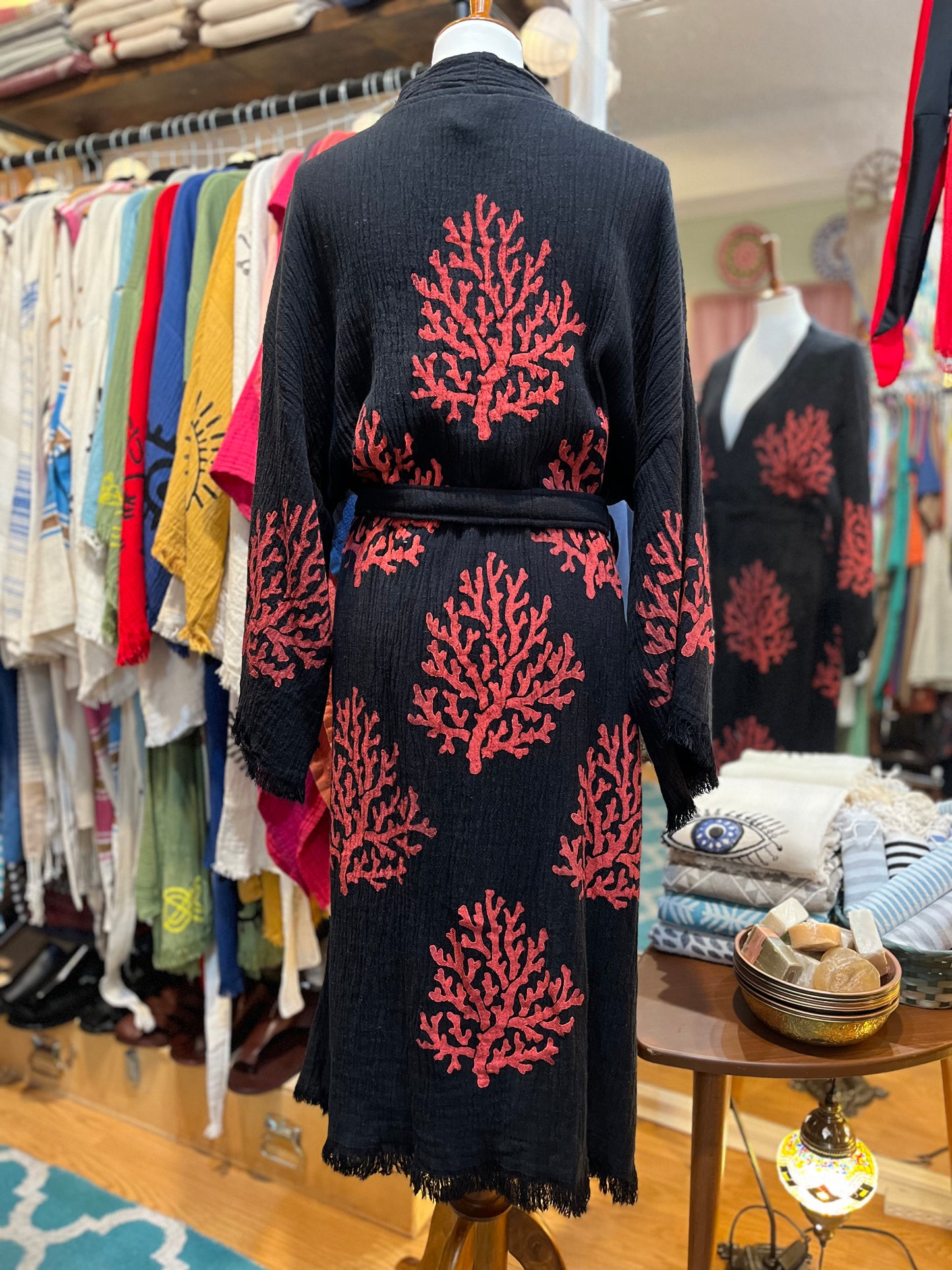 Kimono Black Coral - Robe