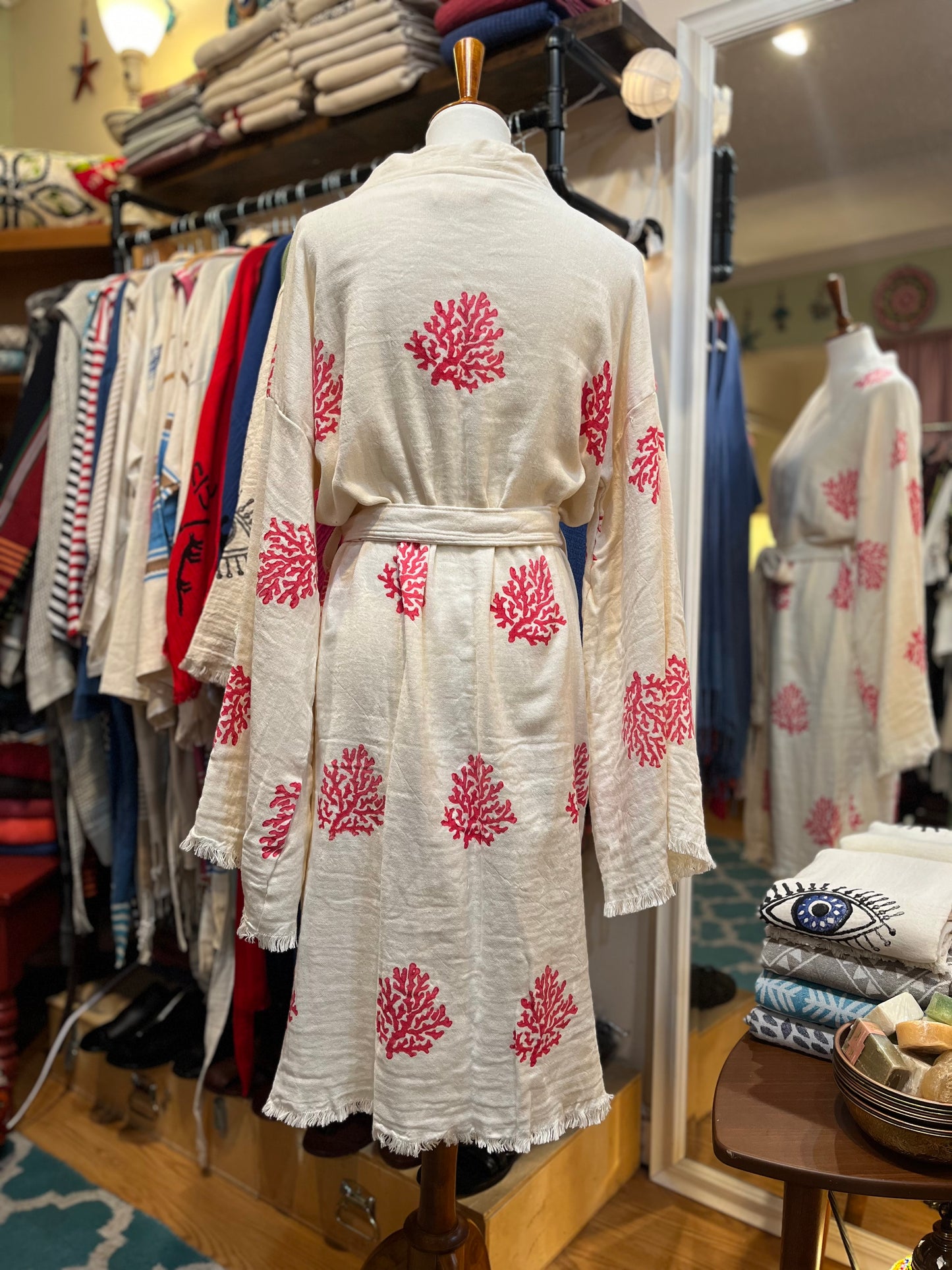 Kimono Pink Colar - Robe