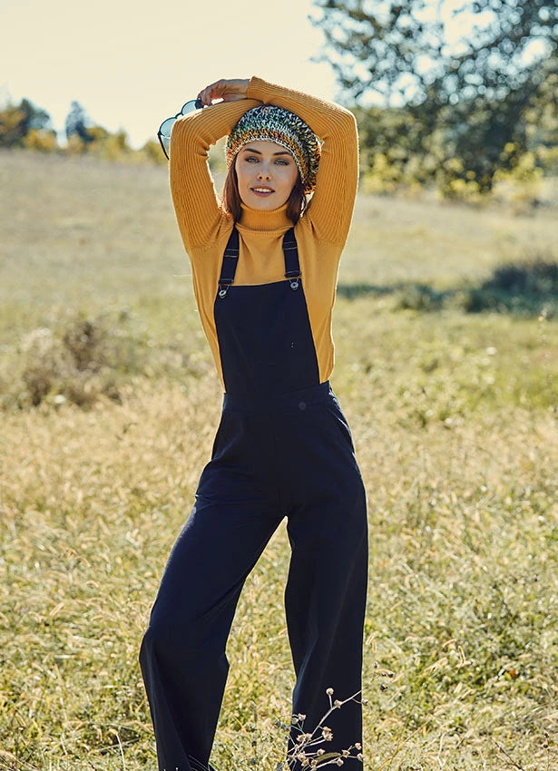 Adjustable Buckle Straps Black Jumpsuit