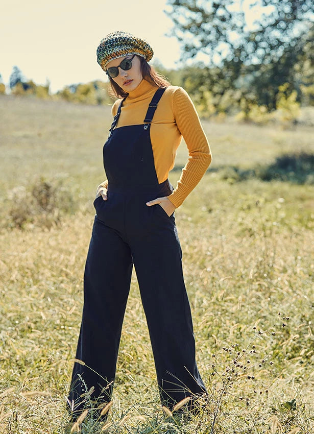 Adjustable Buckle Straps Black Jumpsuit