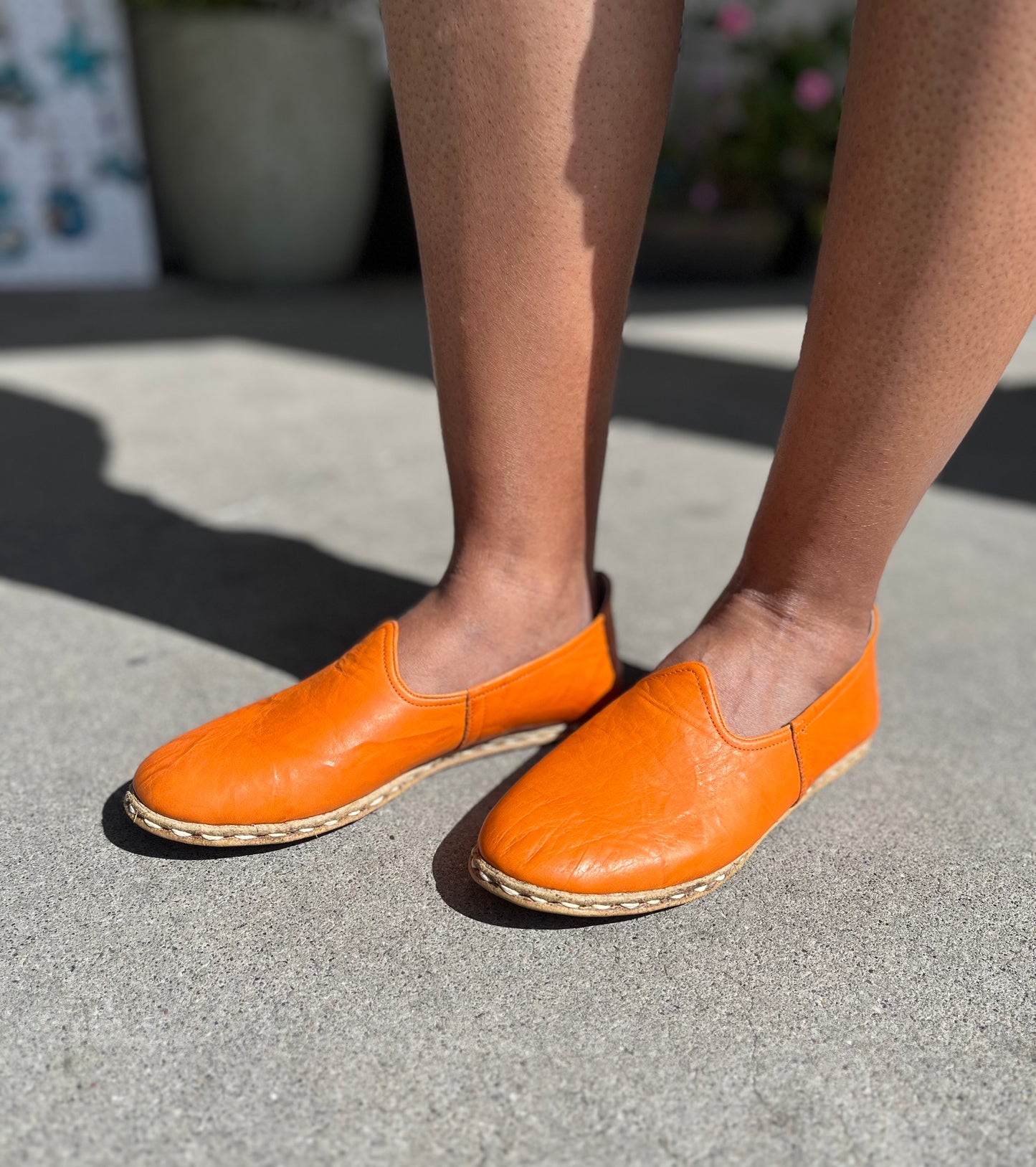 Yemeni Handmade Original Leather Shoes 0range