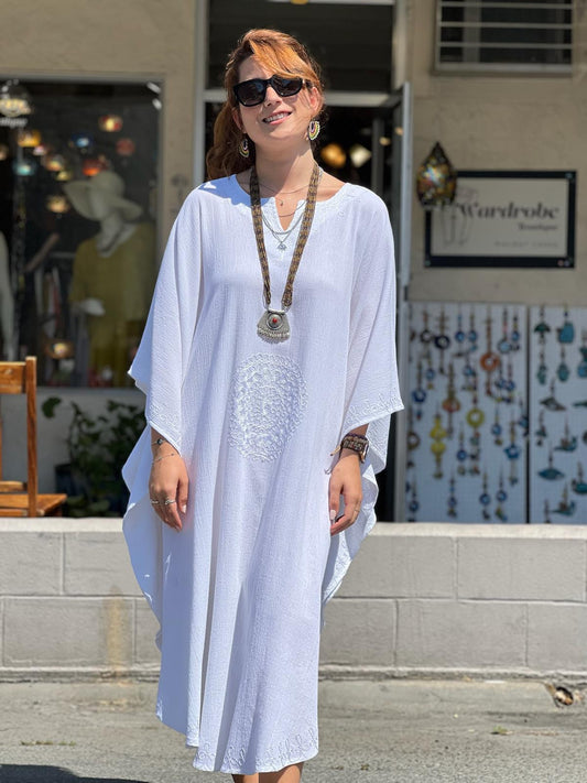 White Kaftan Dress