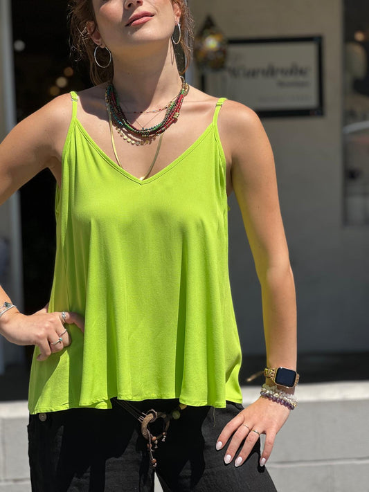 Green Viscose Tunic with Adjustable Strap