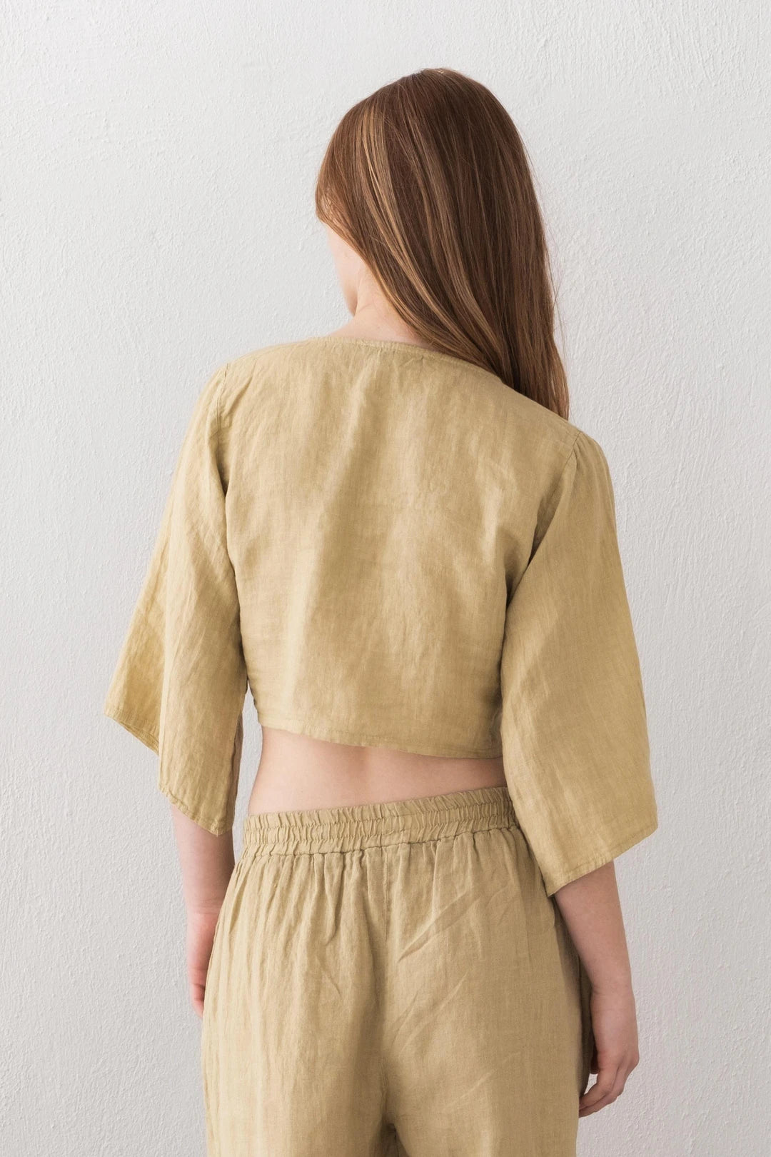 Linen Wrap Top Mint