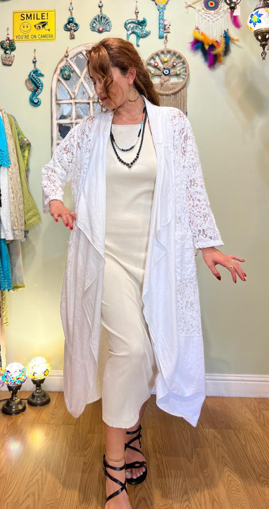White Lace Kaftan