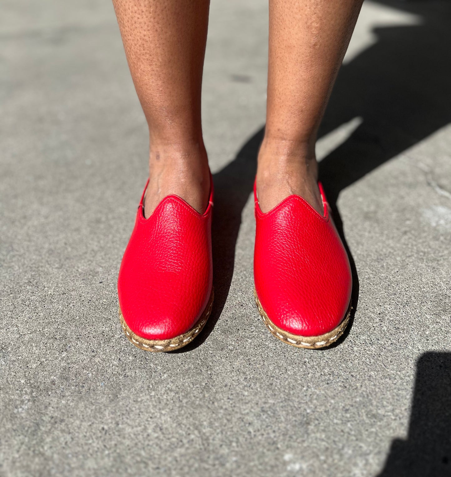 Yemeni Handmade Original Leather Shoes Red
