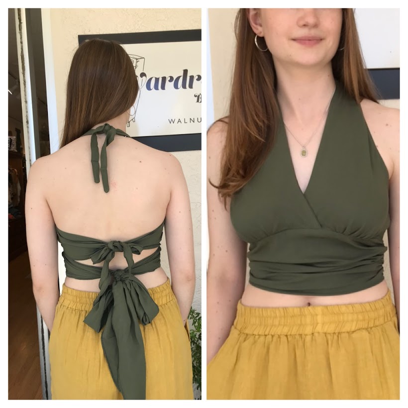 Backless Self-Tie Halter Top