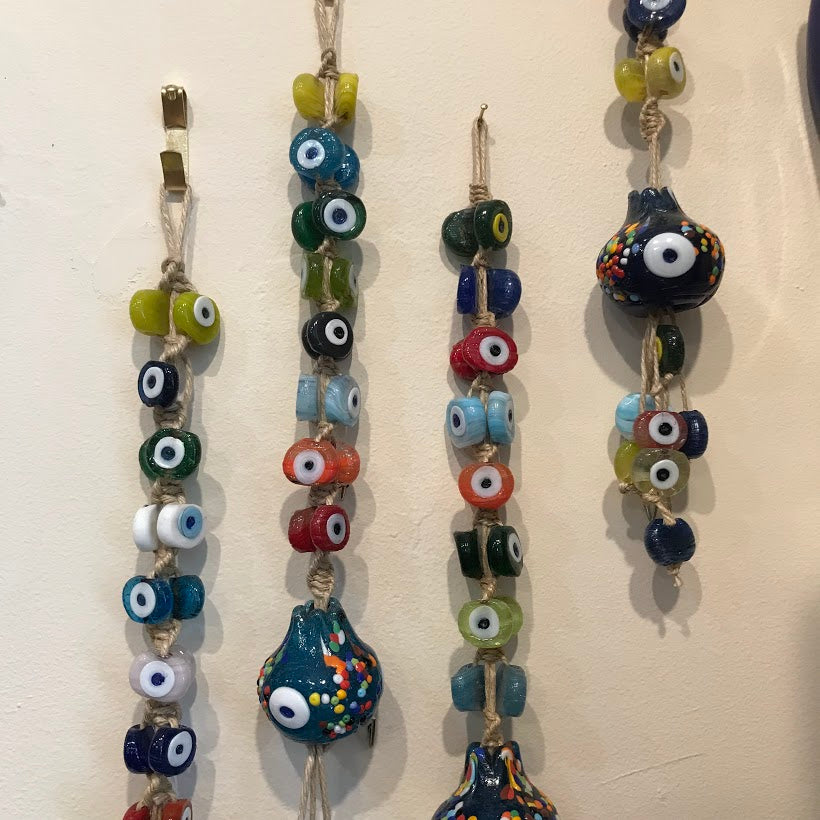 Glass Evil Eye Wall Hanging