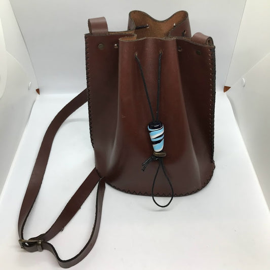 Leather Drawstring Purse