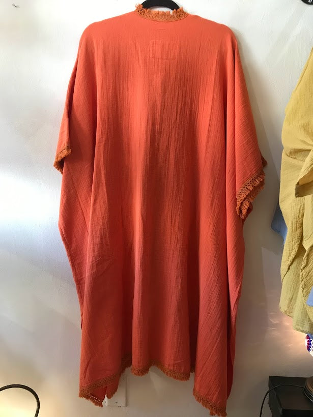 Open Front Short Sleeve Cover Up