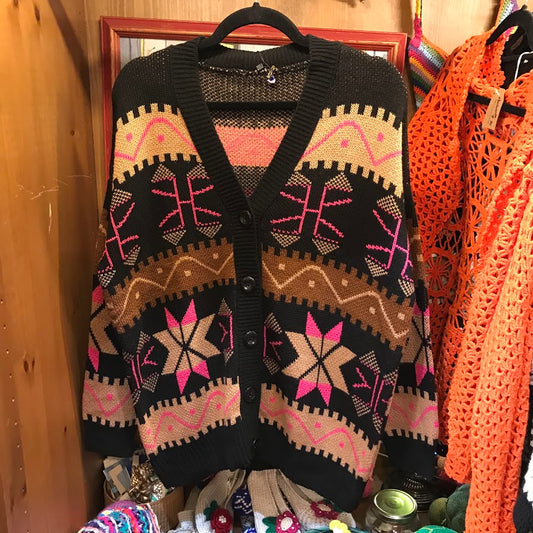 Brown Knitted Cardigan