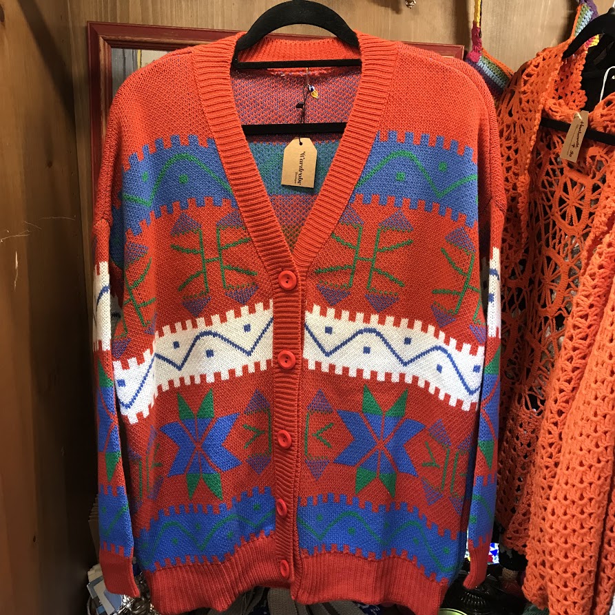 Orange Knit Cardigan