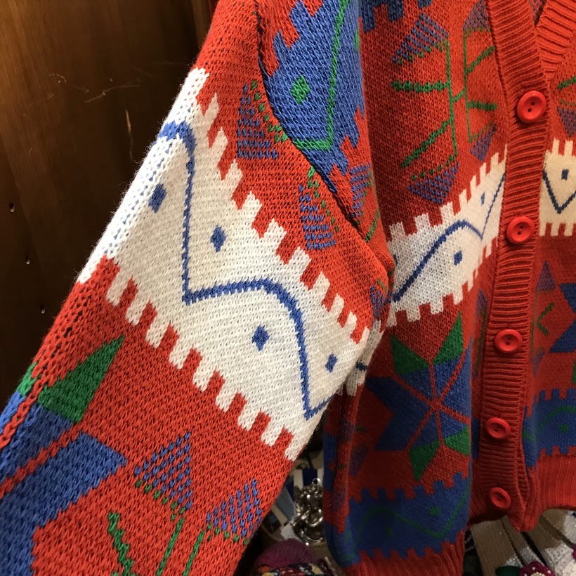Orange Knit Cardigan