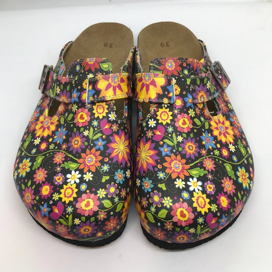 Colorful Floral Slip On Clogs