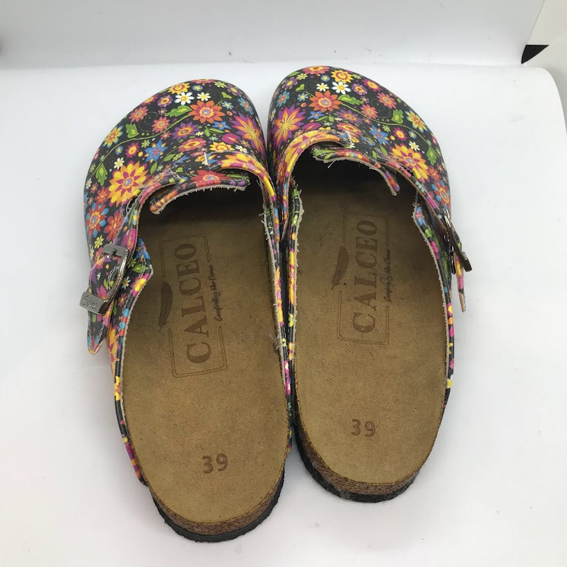 Colorful Floral Slip On Clogs