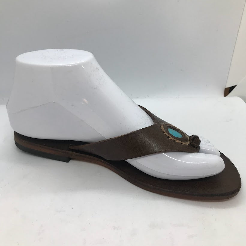 Turquoise Backless Sandals