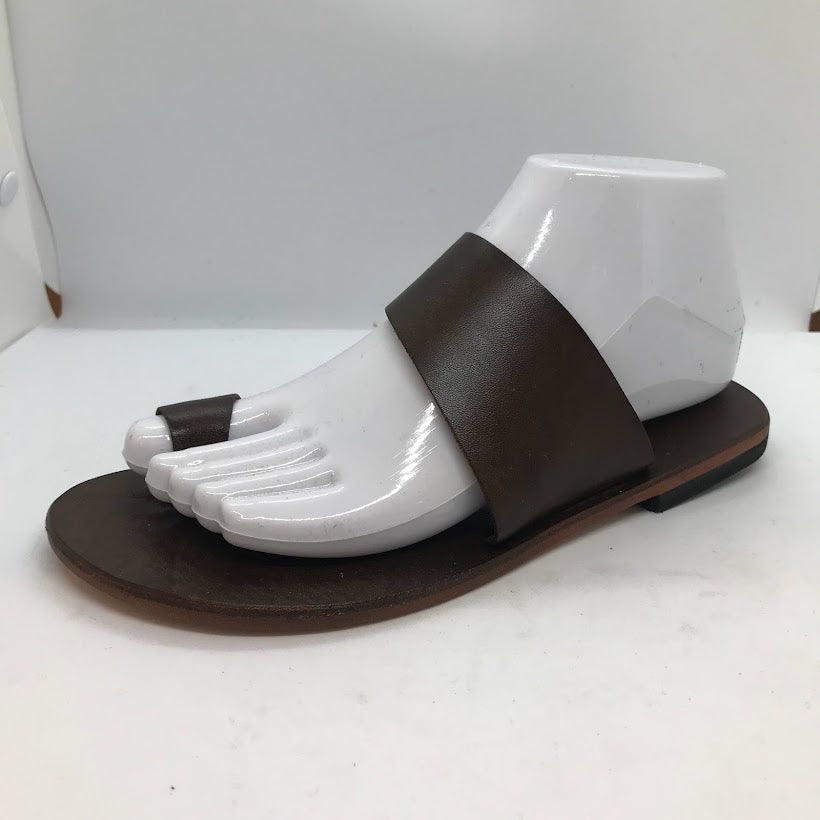 Asymmetrical Sandal with Toe Loop