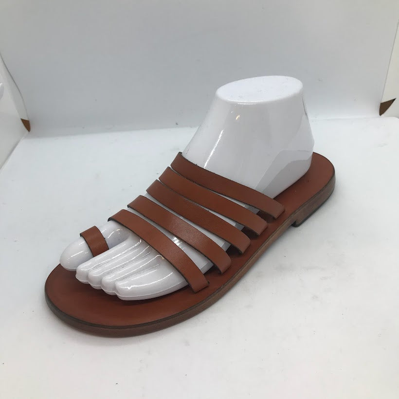 Backless Strappy Sandal with Toe Loop