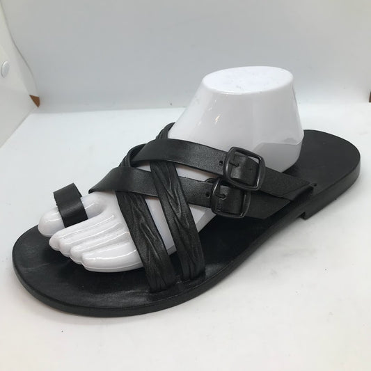 Men's Black Strappy Sandals