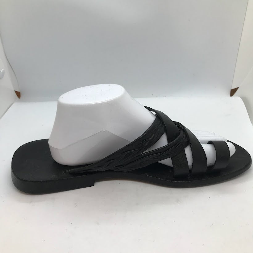 Men's Black Strappy Sandals
