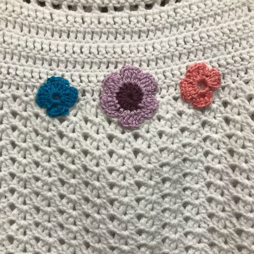 White Crochet Baby Dress