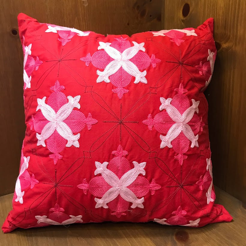 Embroidered Pillowcase with Zipper