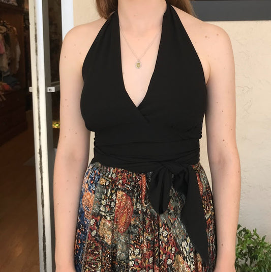 Backless Self-Tie Halter Top