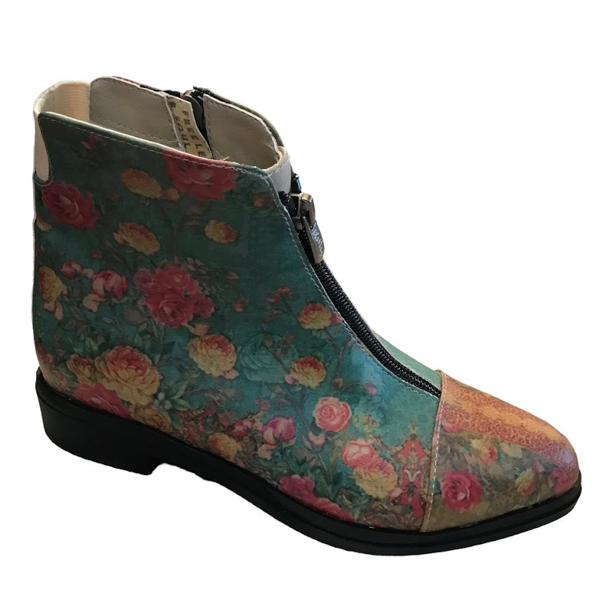 Patterned Zipper Boots