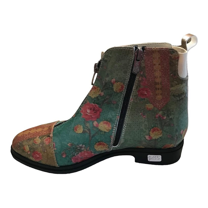 Patterned Zipper Boots