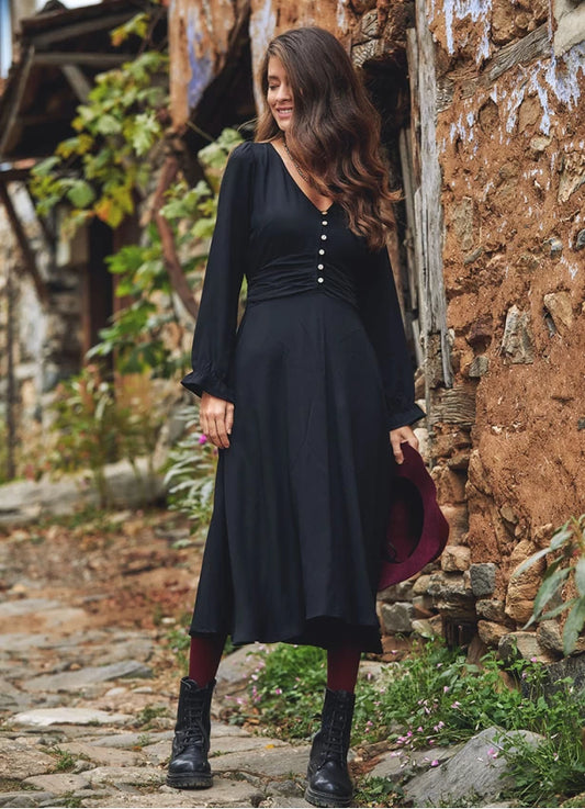 Boho Ruffle Sleeve Dress