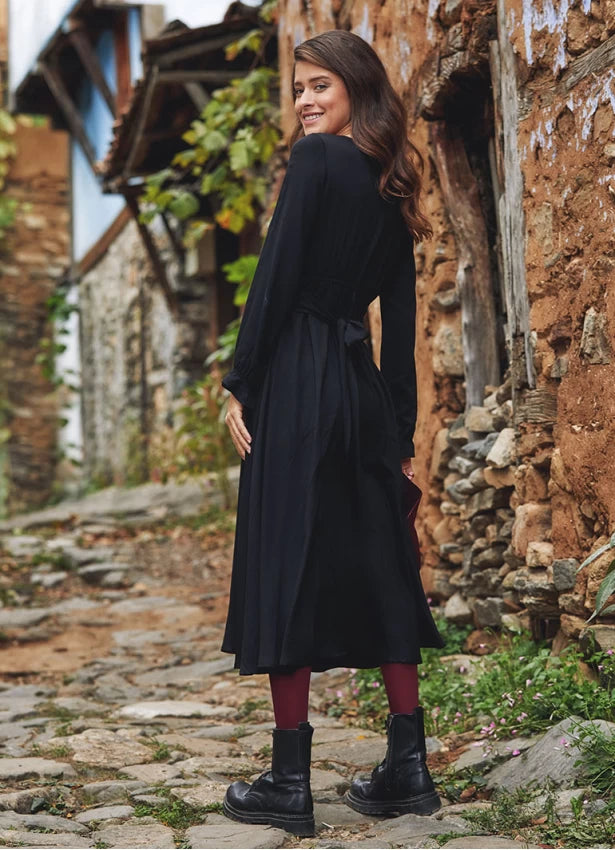 Boho Ruffle Sleeve Dress