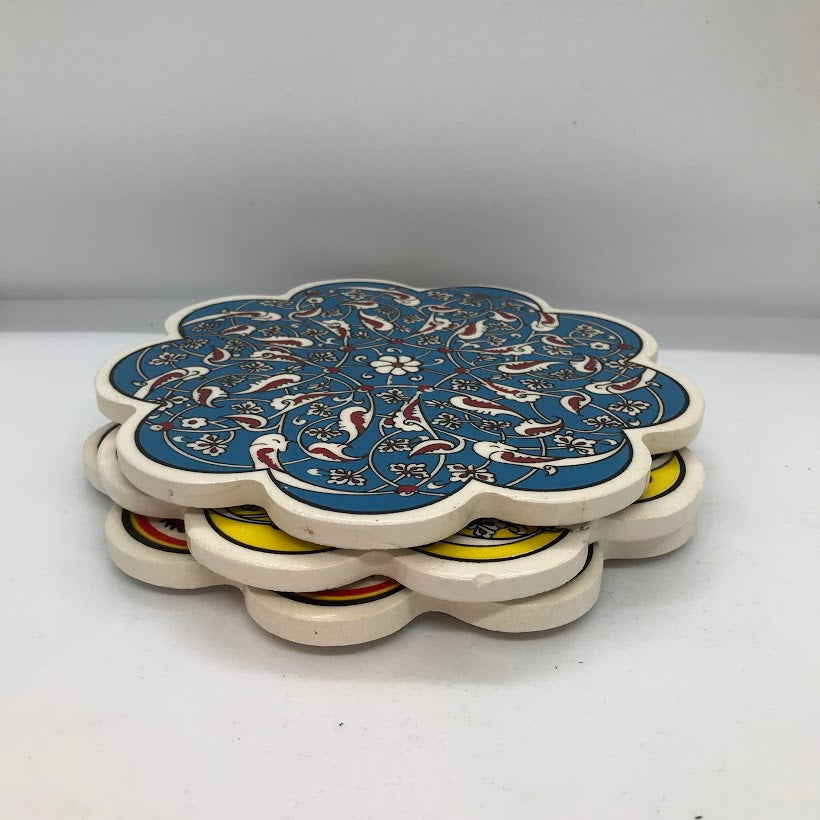 White Rimmed Ceramic Trivet