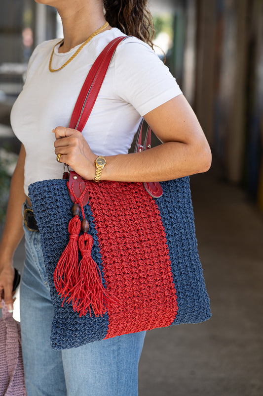 Hand Crochet Paper Robe Bag