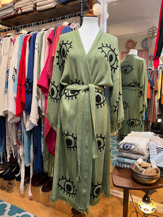 Green Evil Eye Robe