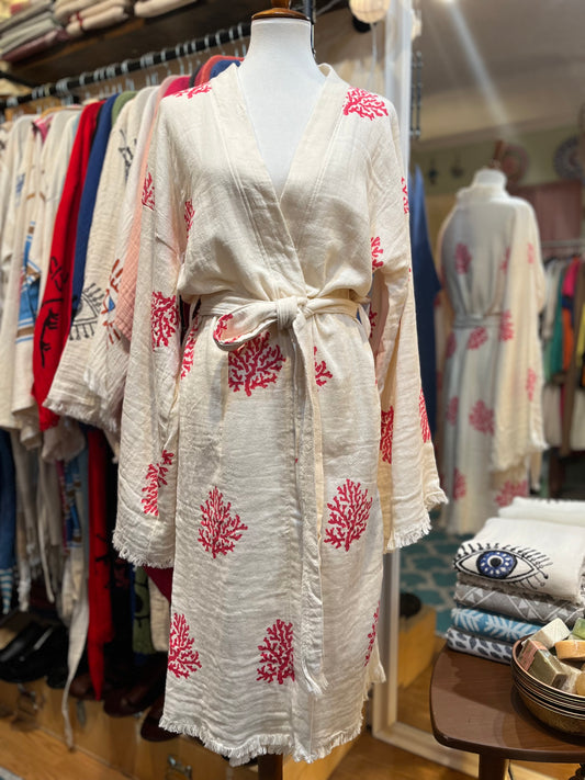 Kimono Pink Colar - Robe