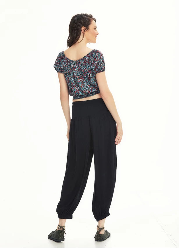 Drawstring Black Pants