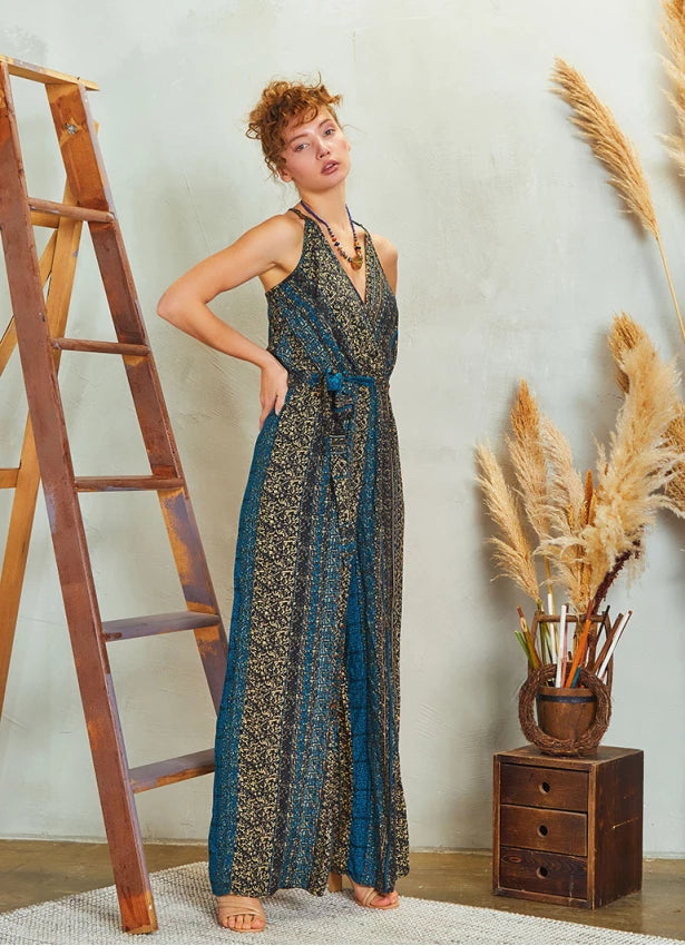 Wide Leg Jumpsuit Blue