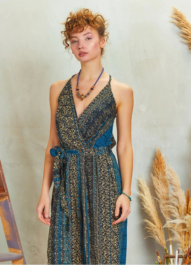 Wide Leg Jumpsuit Blue
