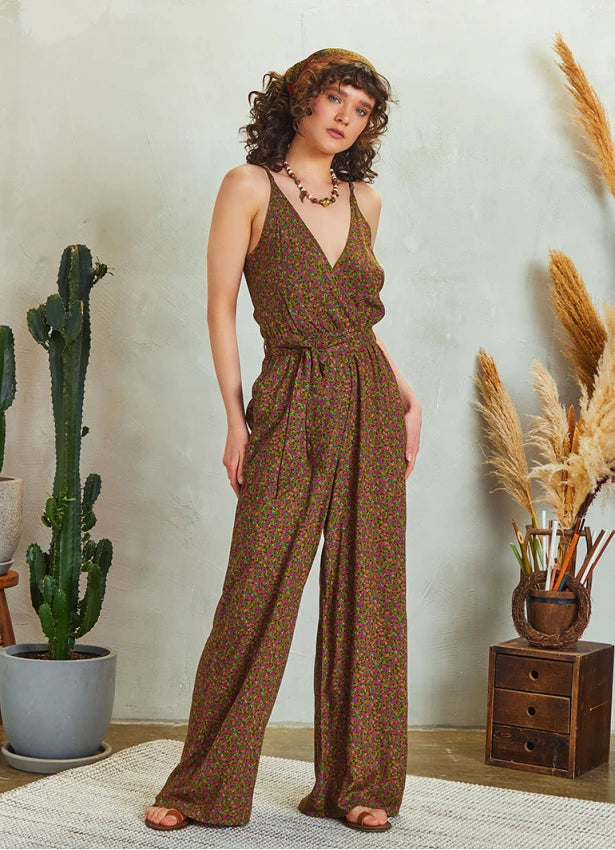 Wide Leg Jumpsuit Floral