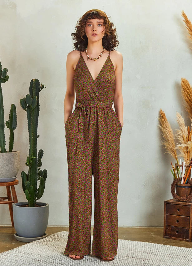 Wide Leg Jumpsuit Floral