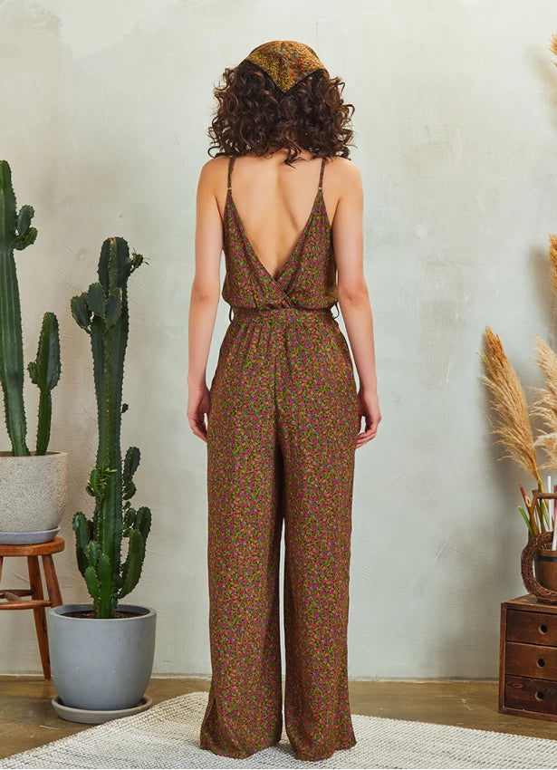 Wide Leg Jumpsuit Floral