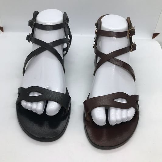 Double Buckle Strappy Sandals