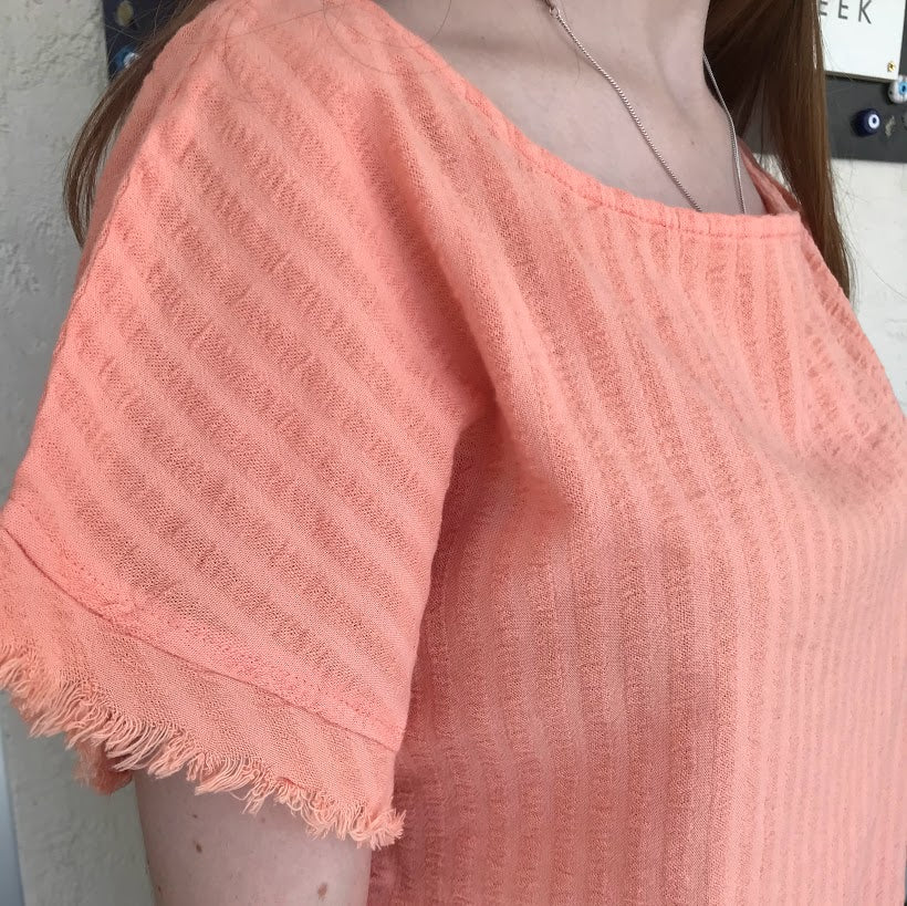 Wide Neck Cotton Shirt