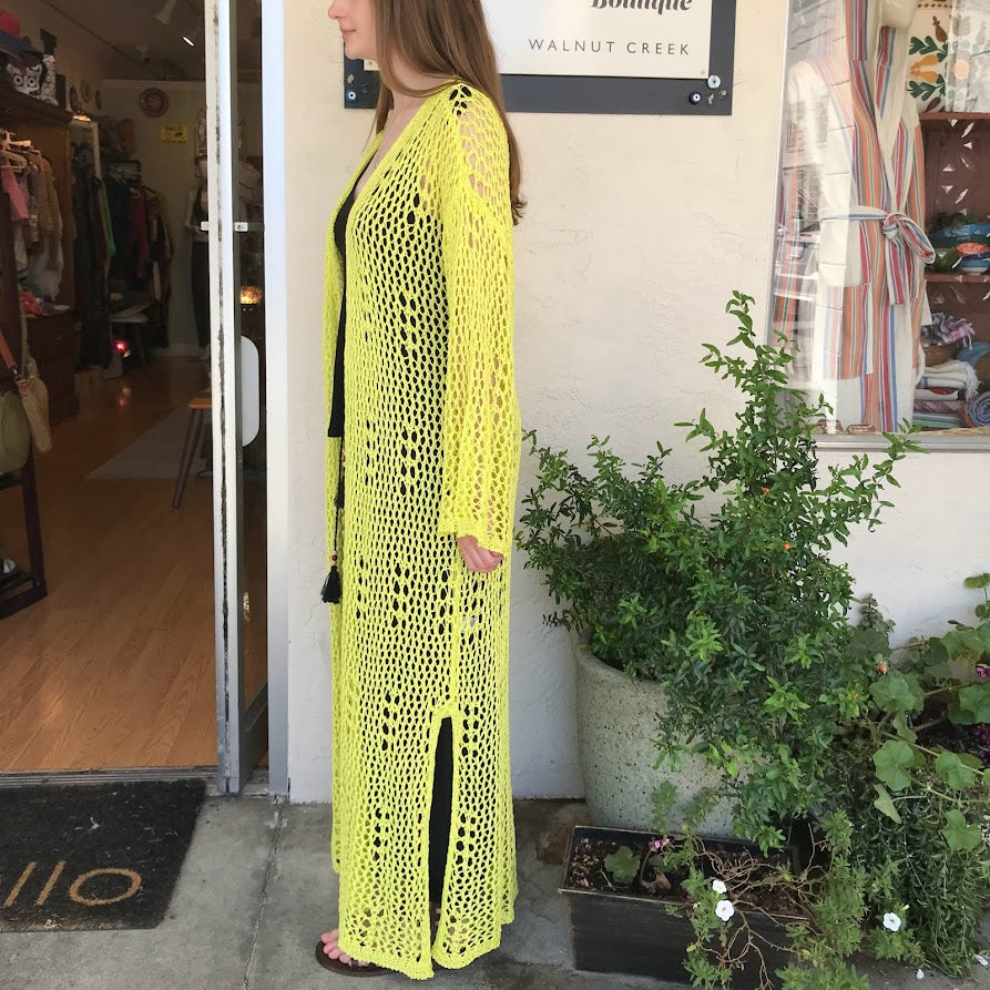 Long Open Front Knit Sweater