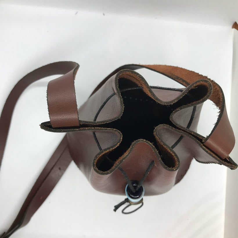 Leather Drawstring Purse