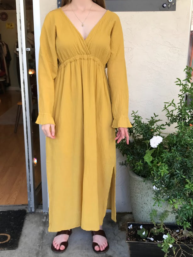 V-Neck Cotton Dress