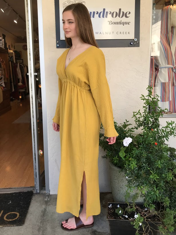 V-Neck Cotton Dress